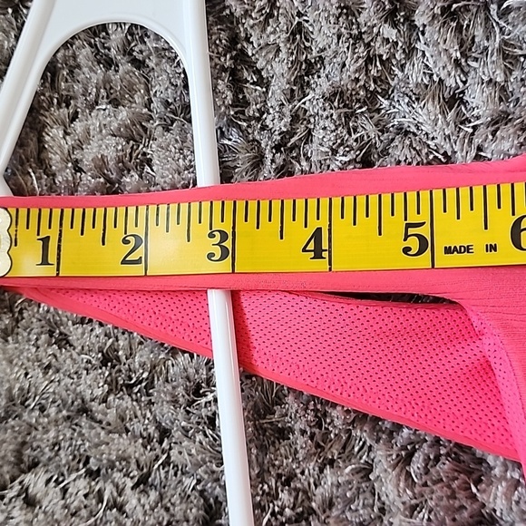 All In Motion Brushed & Sculpted Rib Sports Short Bodysuit, Size S coral color. - Picture 13 of 15